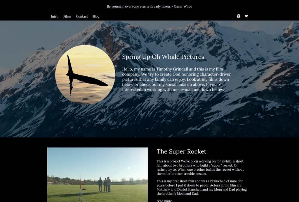 Spring Up Oh Whale website screenshot